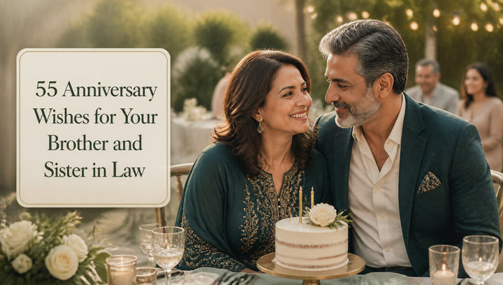 55 Anniversary Wishes for Your Brother and Sister in Law