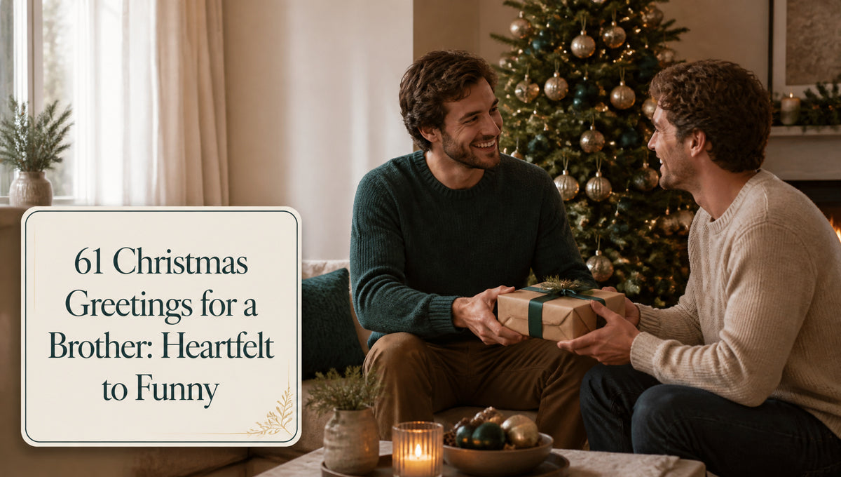 61 Christmas Greetings for a Brother: Heartfelt to Funny