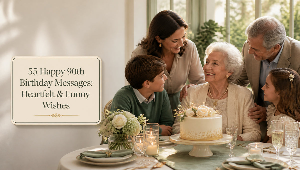 55 Happy 90th Birthday Messages: Heartfelt & Funny Wishes