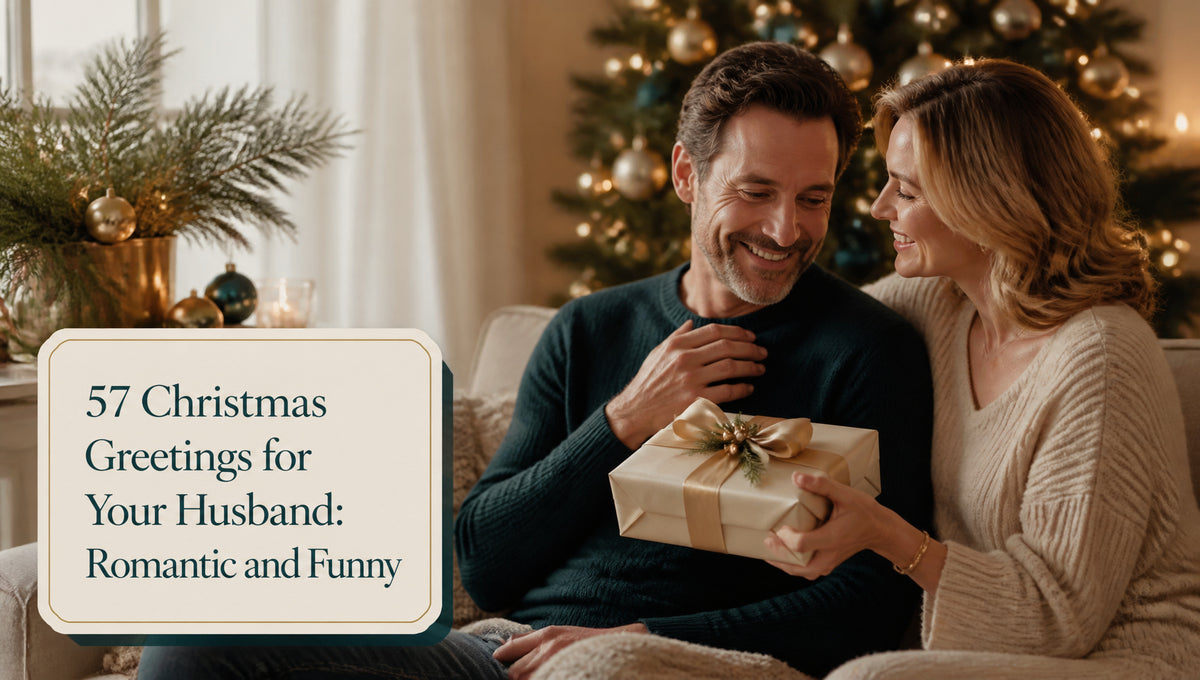 57 Christmas Greetings for Your Husband: Romantic and Funny