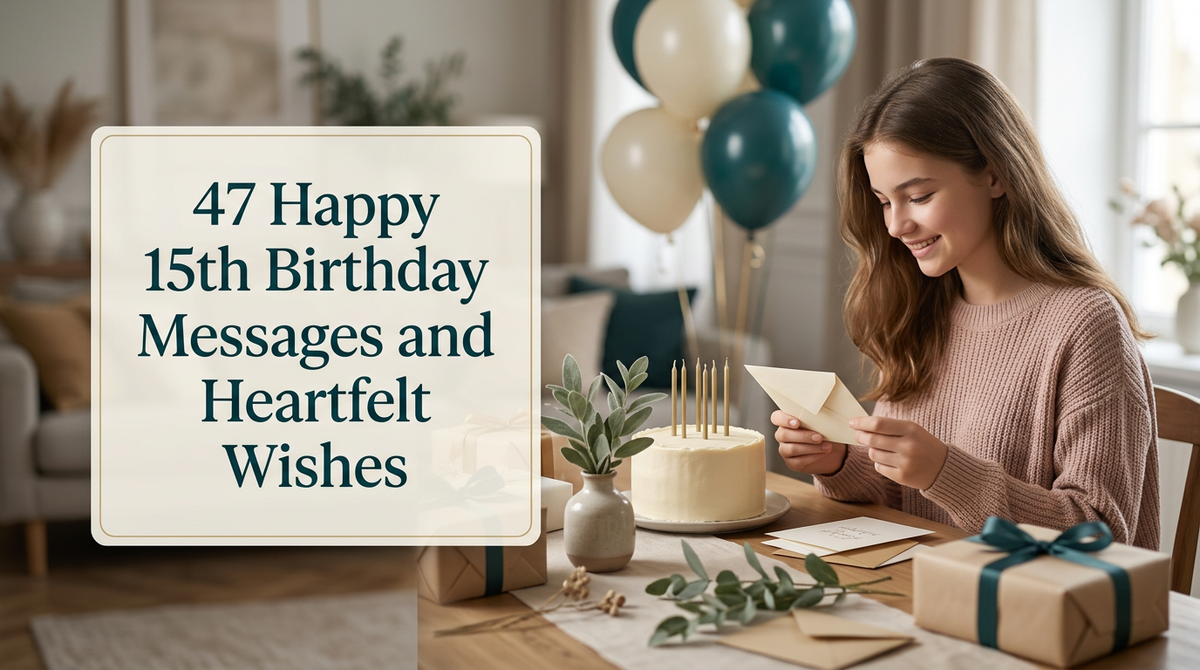 47 Happy 15th Birthday Messages and Heartfelt Wishes