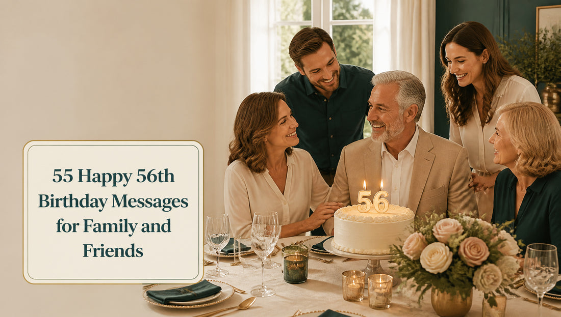 55 Happy 56th Birthday Messages for Family and Friends