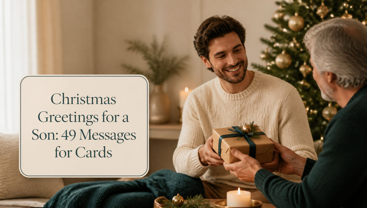 Christmas Greetings for a Son: 49 Messages for Cards