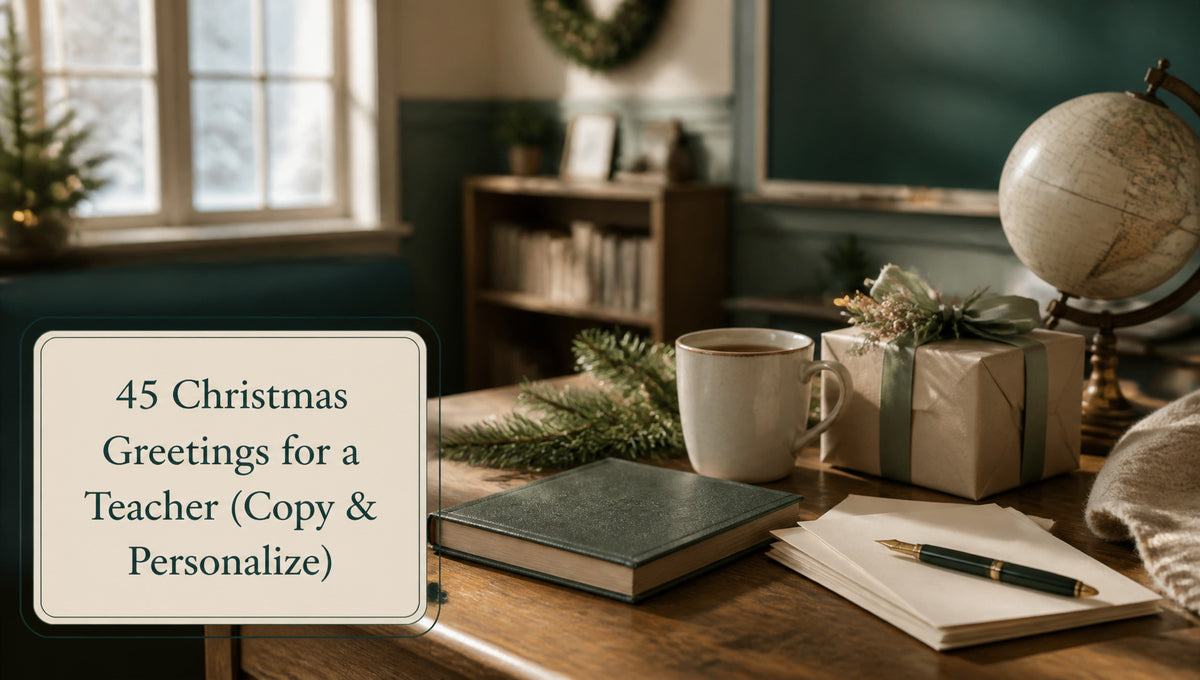 45 Christmas Greetings for a Teacher (Copy & Personalize)
