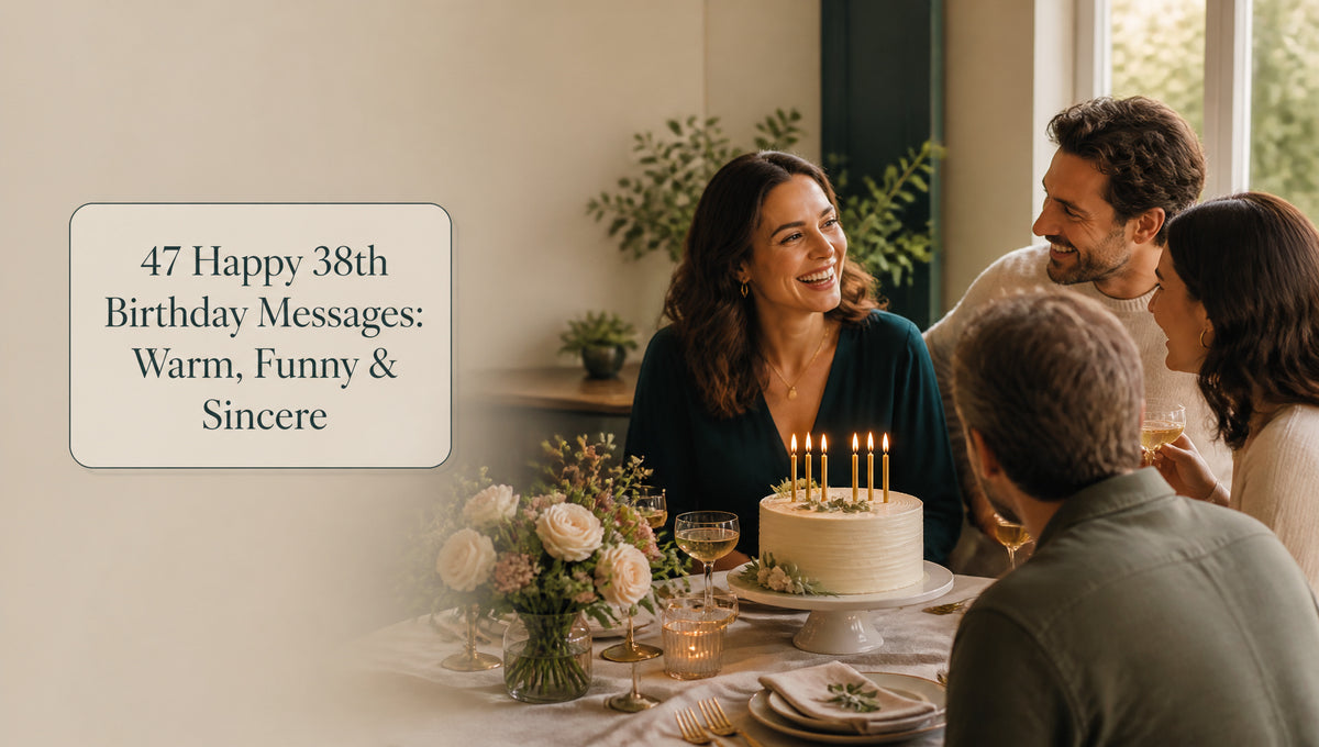47 Happy 38th Birthday Messages: Warm, Funny & Sincere
