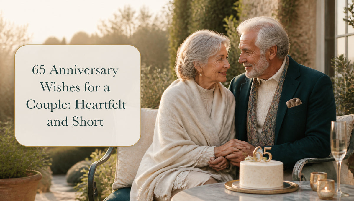 65 Anniversary Wishes for a Couple: Heartfelt and Short