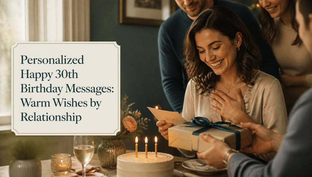 Personalized Happy 30th Birthday Messages: Warm Wishes by Relationship