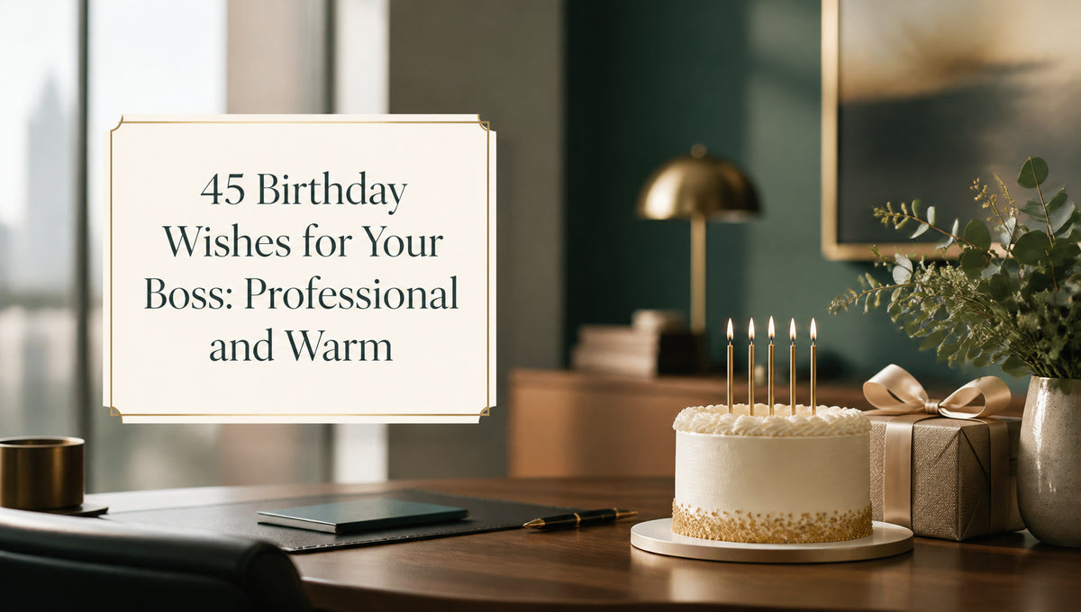 45 Birthday Wishes for Your Boss: Professional and Warm