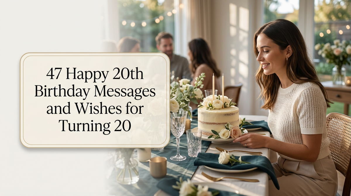 47 Happy 20th Birthday Messages and Wishes for Turning 20