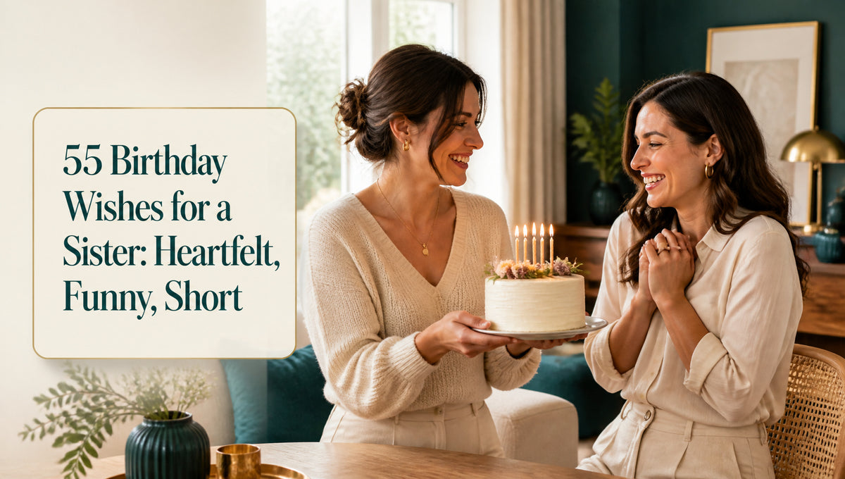 55 Birthday Wishes for a Sister: Heartfelt, Funny, Short